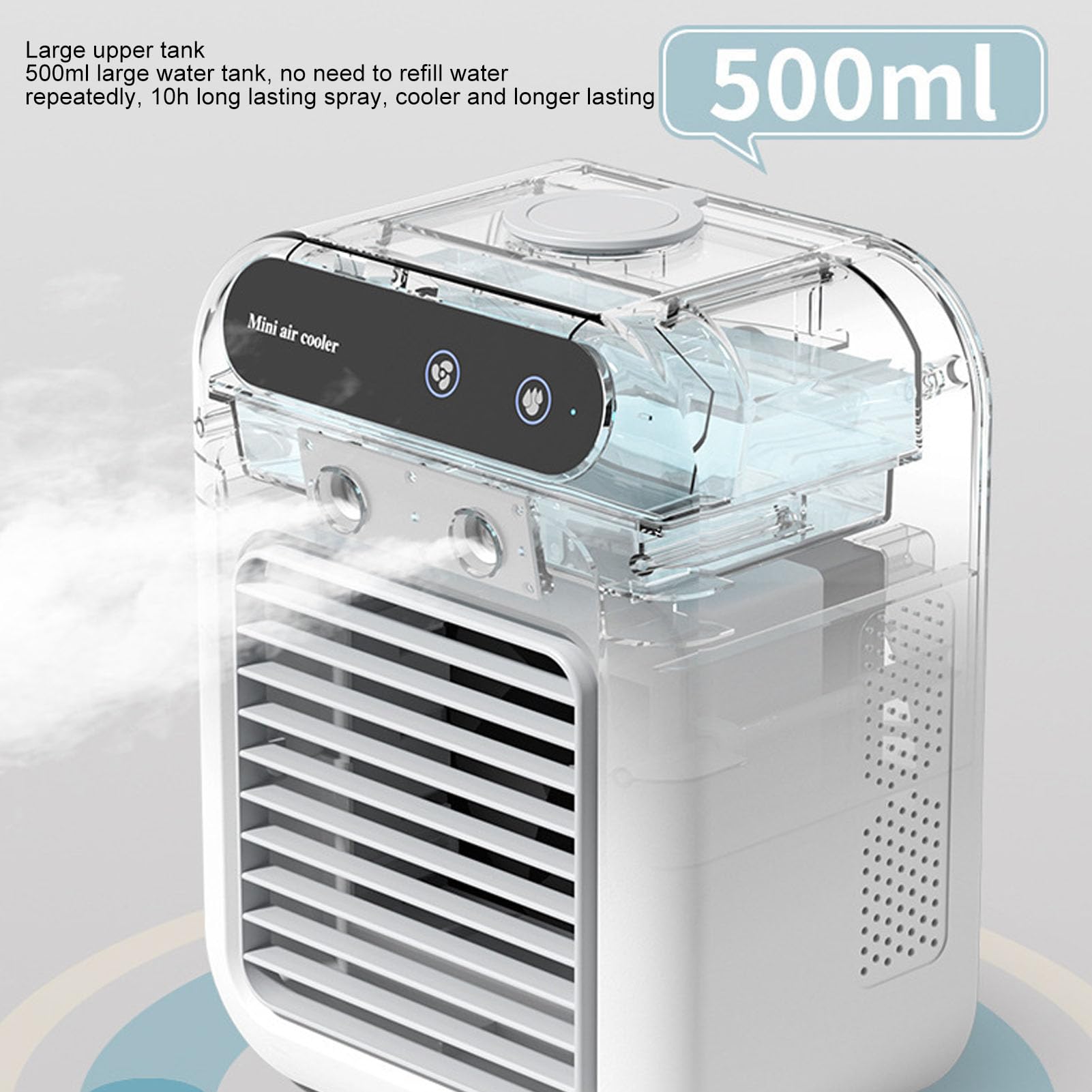 Ausla Przenośny Wentylator Klimatyzator Mini AC do Domu Chłodzącego energooszczędność Woda Chłodna Ciche Biurko Chłodnica z Timerem Bezpieczna Dogodna Kompaktowa Konstrukcja