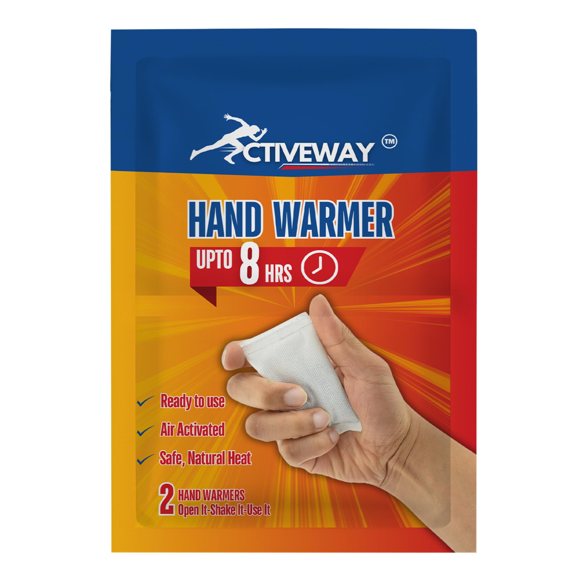 ACTIVEWAY Hand Warmers (Pack of 5) | Natural Heat Patches | 8+ Hours Cosy Heat | Ideal for Adults and Children | Safe for Travel, Camping, Hiking, Holidays | Self Activated