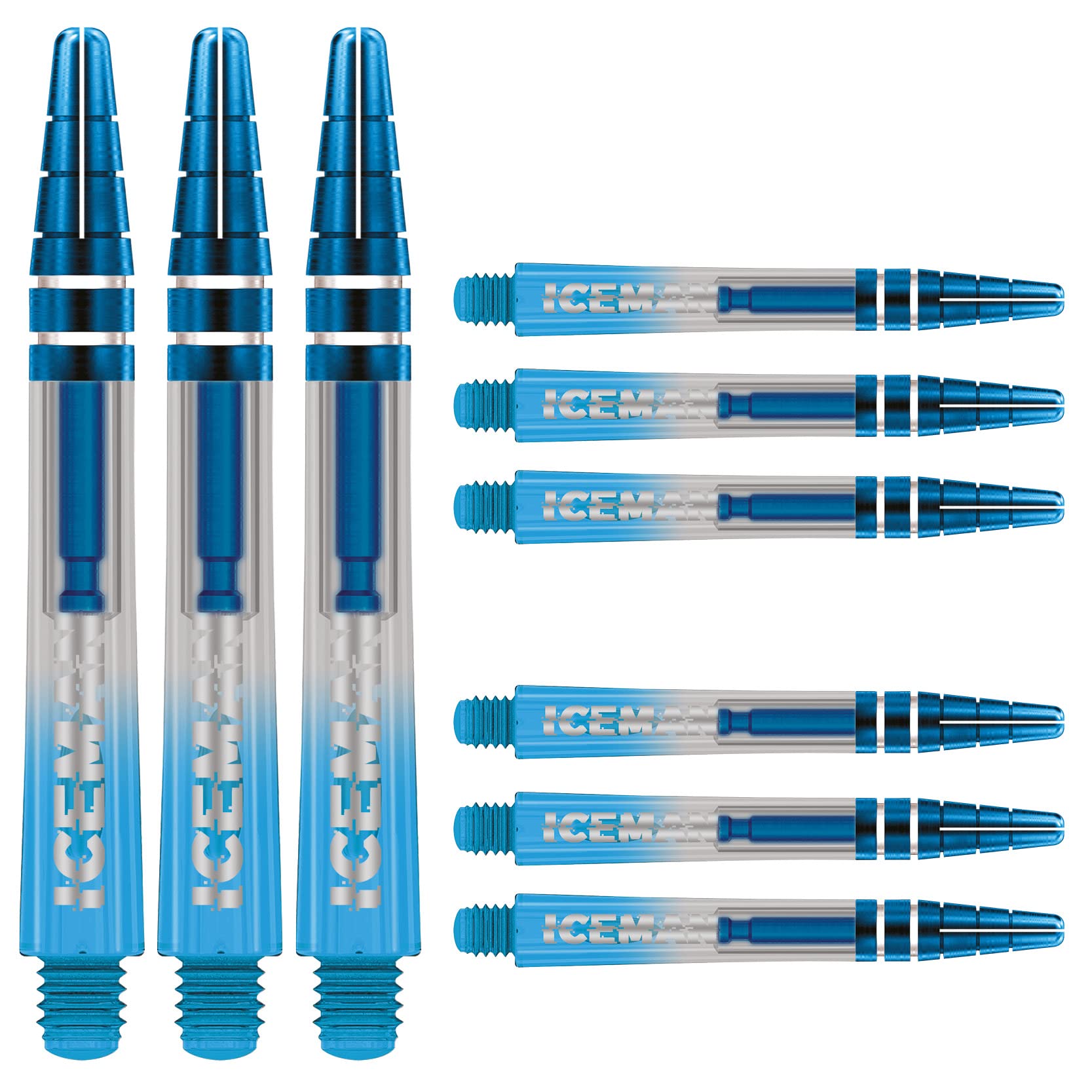 Gerwyn Price Nitrotech Blau getaucht mit blauem Oberteil Mittel Dart-Stiele - 2