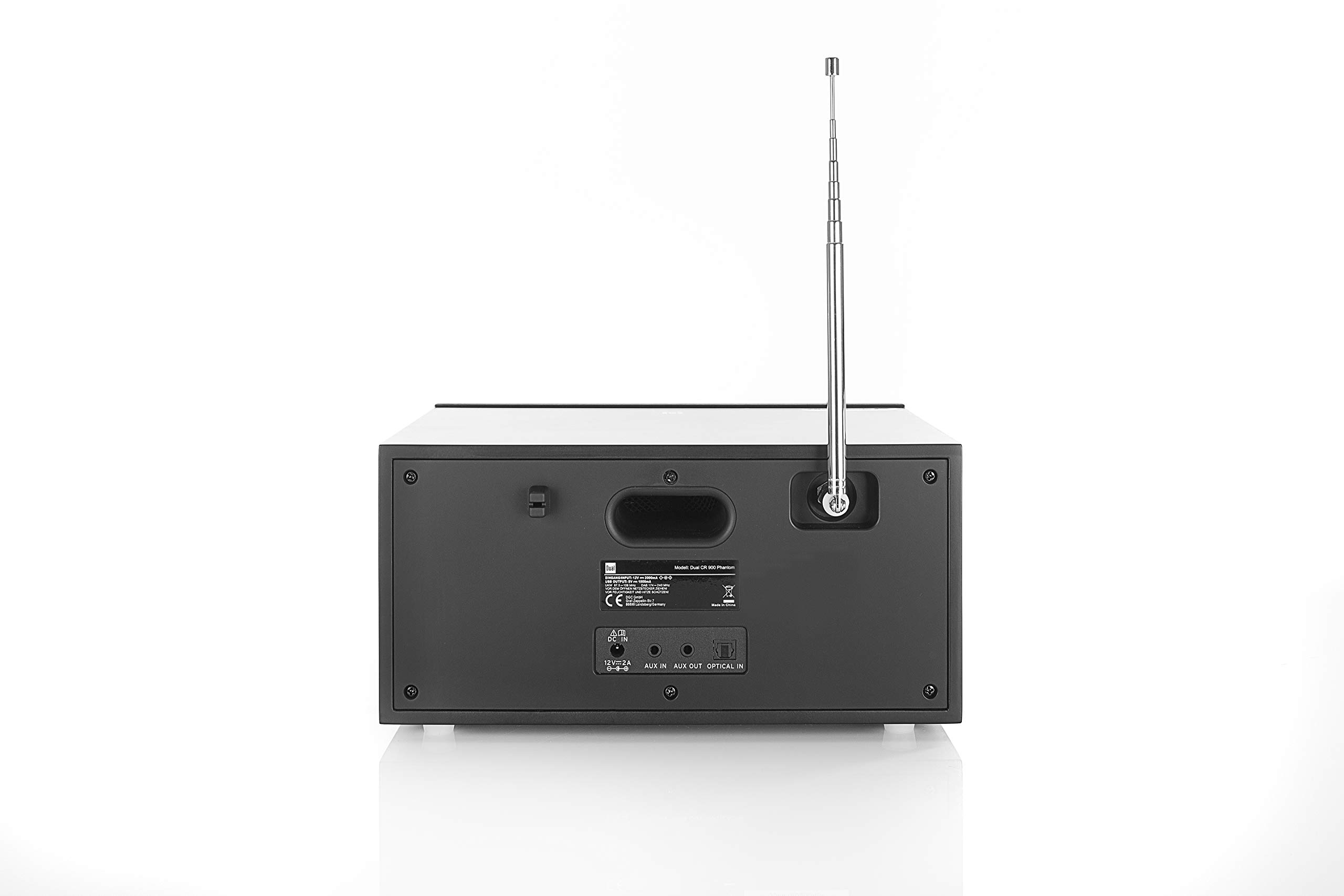 Design Hybridradio 74988 • CD, USB, MP3, DAB+ Radio •AUX-In•FM •Streaming musicale, Spotify, AmazonMusic, impianto stereo, display OLED, HIFI• jack per cuffie, nero •DualCR900Phantom