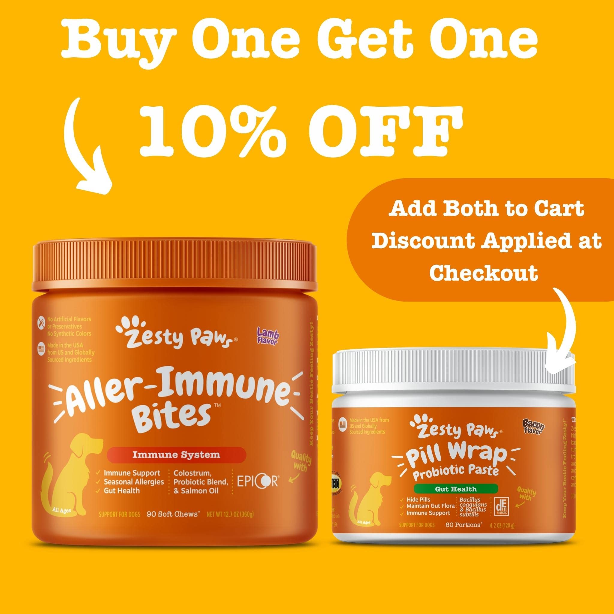 Buy Zesty Paws Allergy Immune Supplement for Dogs Lamb with Omega 3