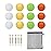 Bac-kitchen 12 Pack Foam Golf Practice Balls - Realistic Feel and Limited Flight Training Balls for Indoor or Outdoor (12 Multicolor)