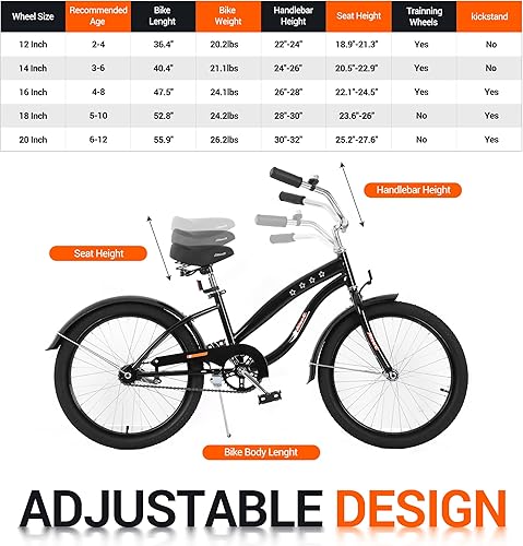 Miniatura 4 de Nice C Bicicleta Cruiser para niños + bicicleta BMX para niños