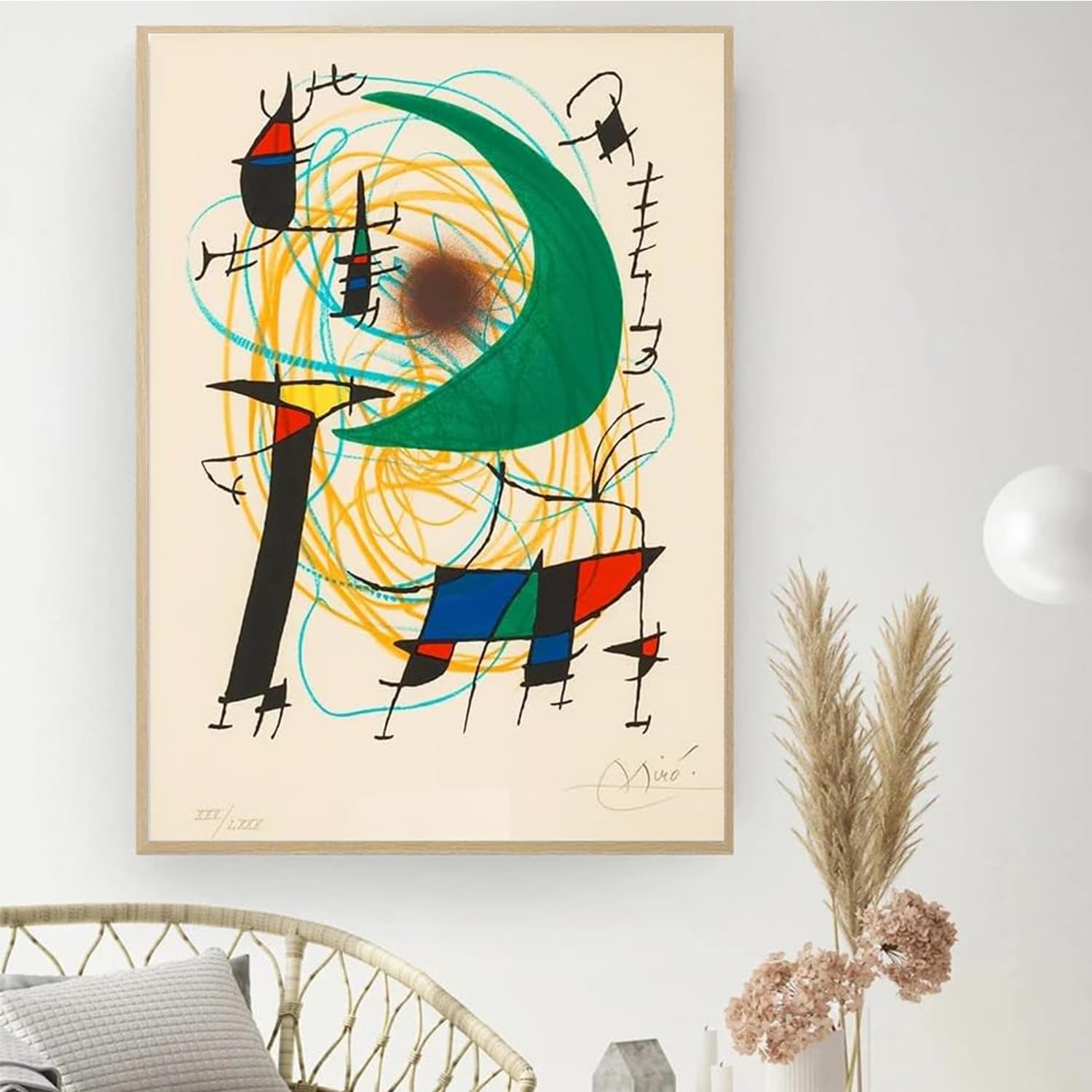 【額縁付き】 A2 ポスター Joan Miro ミロ 2 額縁付き】 A2 ポスター Joan Miro ミロ 2