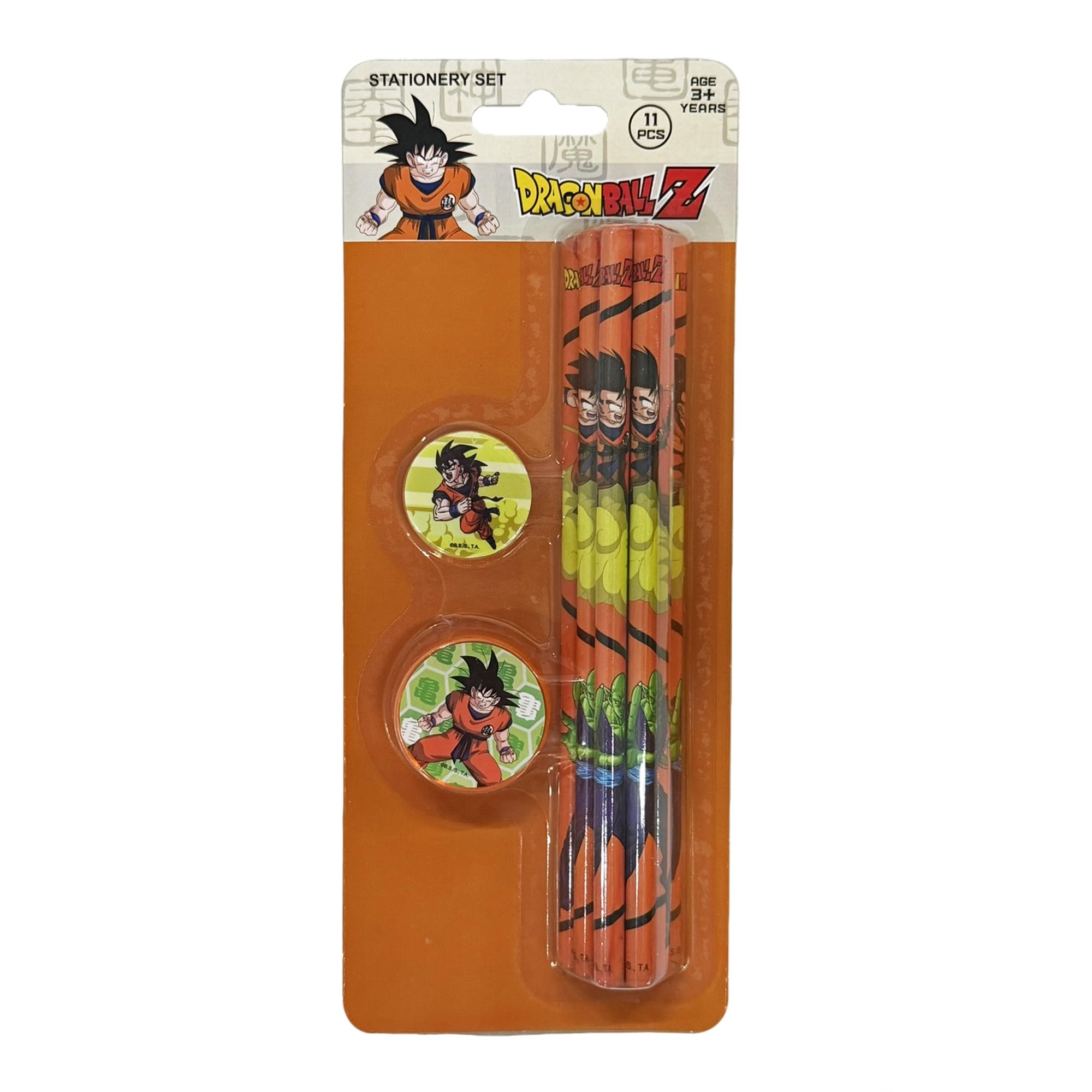 Dragon Ball Z 11 pcs Stationery Set – 9 Writing Pens, 1 Rubber, 1 Sharpener – Anime Gift for Students-image-47