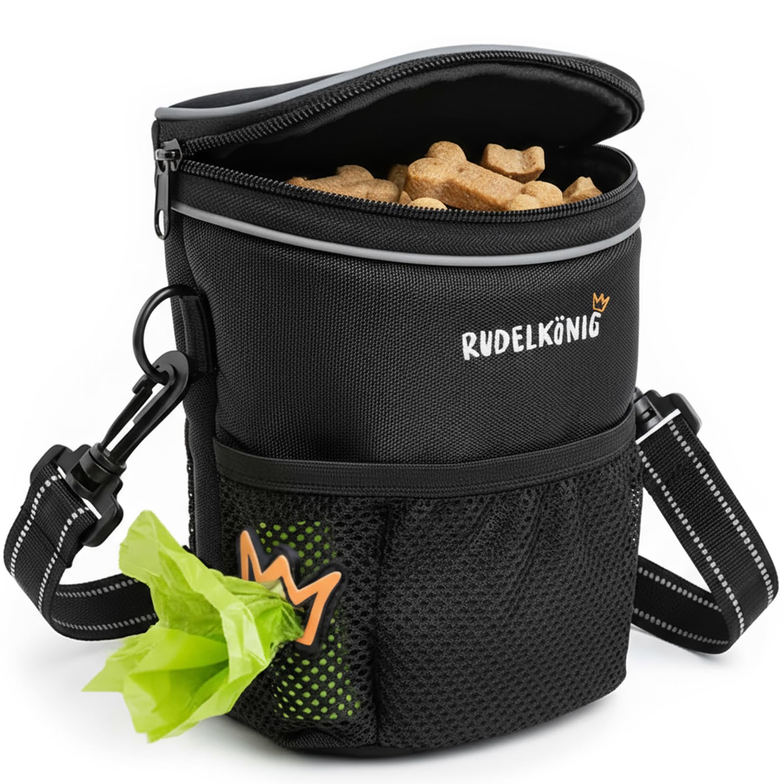 Rudelkönig Borsa addestramento cane - Sacchetto addestramento cane pratica e multifunzionale - Porta premi per cani - Marsupio addestramento cani per allenamento