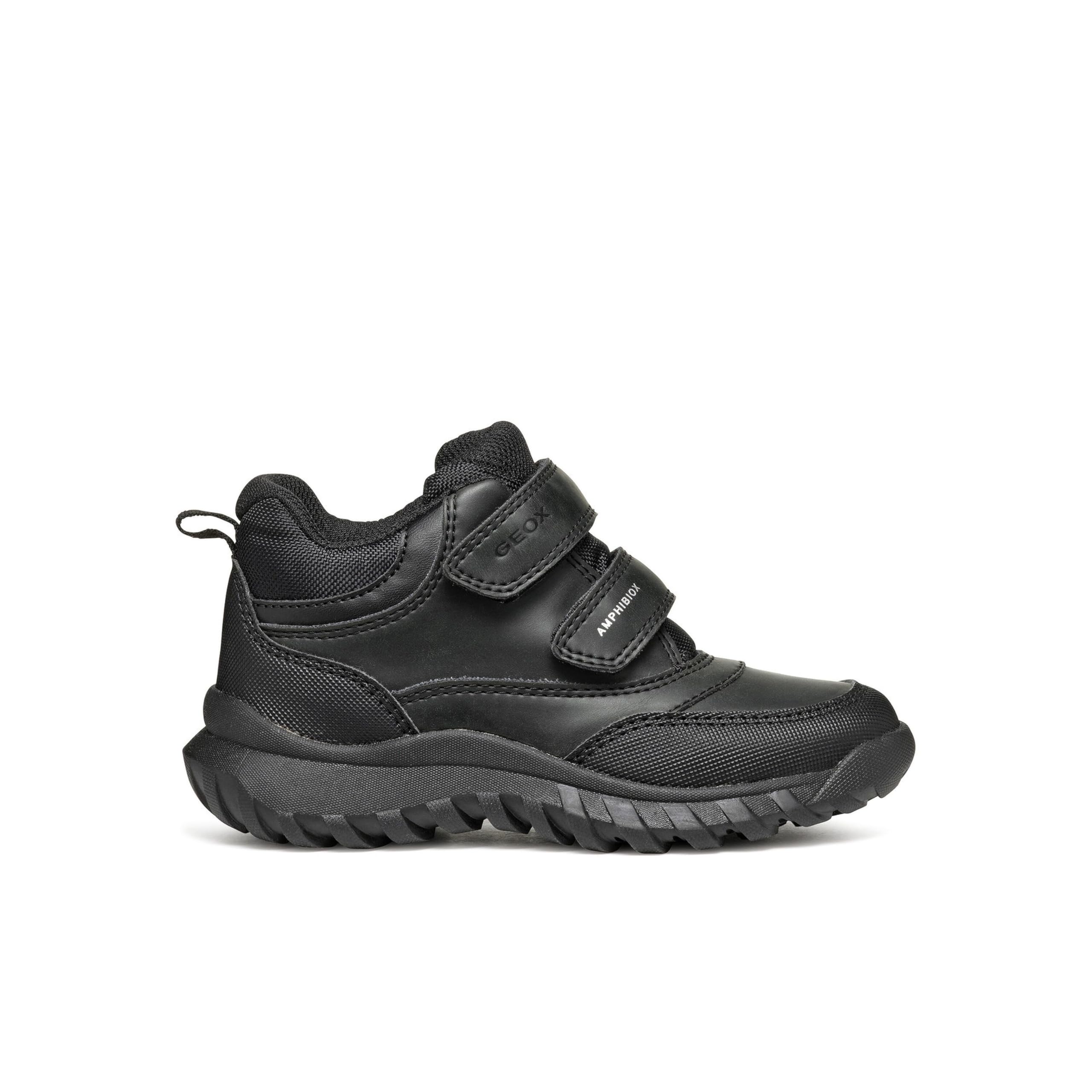 Geox Boys Black Junior Simbyos School Shoes Colour: : Size 13 Kids