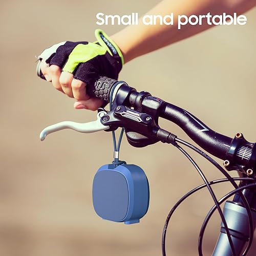 Miniatura 9 de Altavoz, pequeño altavoz portátil Bluetooth inalámbrico IPX5 impermeable para ducha, sonido estéreo fuerte, graves profundos, emparejamiento dual,