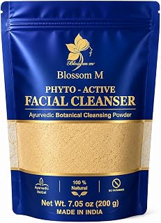 Blossom m Turmeric Face Wash Powder | Herbal Ayurvedic Facial Cleanser with Wild Turmeric, Multani Mitti & Licorice | Deep Cleansing for Fresh Looking Skin | 200g