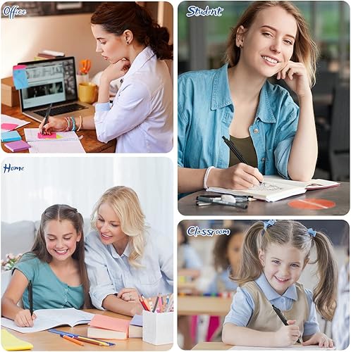 Miniatura 7 de AUAUY Juego de 3 lápices mecánicos pastel de 0.028 in, bonitos lápices mecánicos de colores caramelo con 6 tubos de repuestos de plomo HB, 3