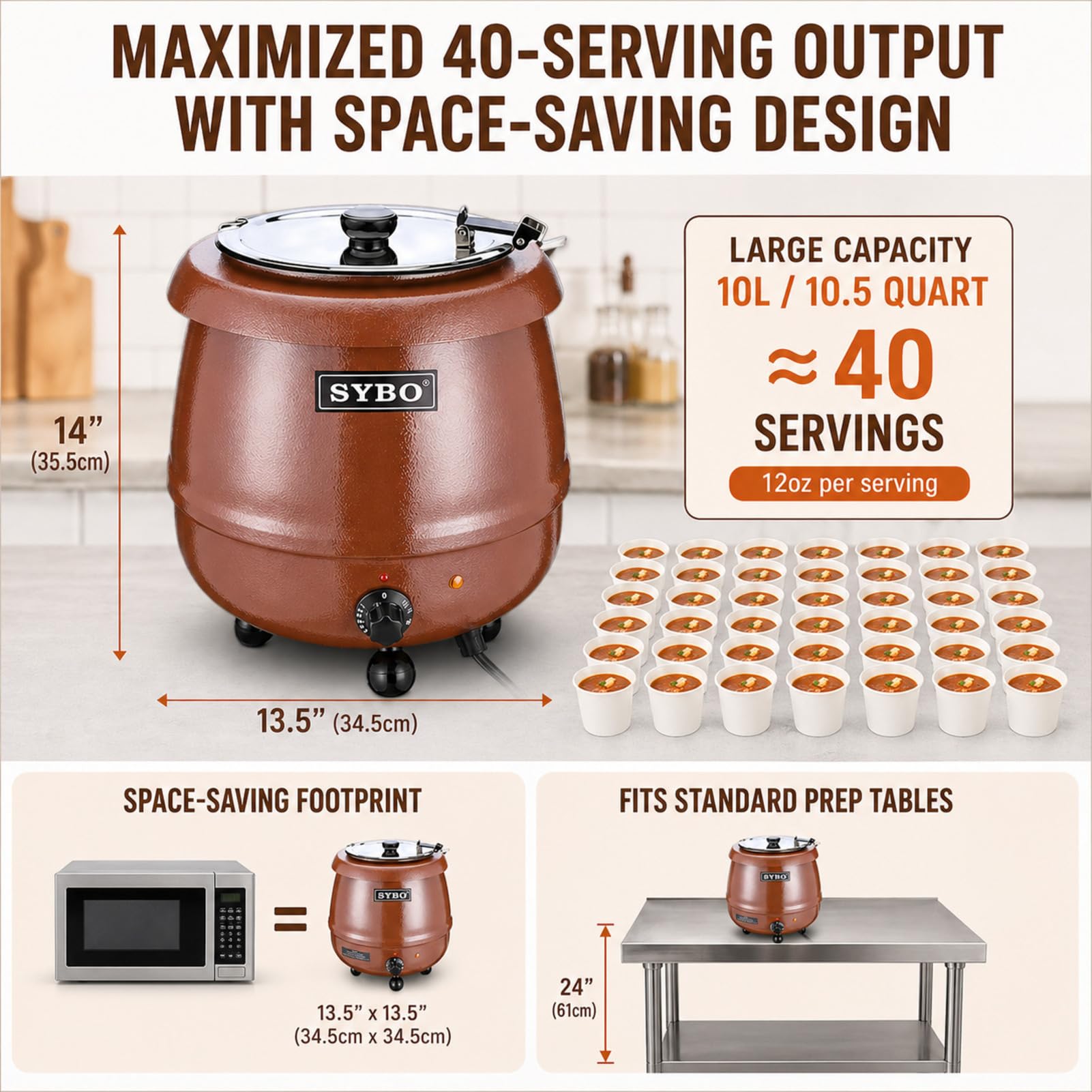 Amazon.com: SYBO SB-6000-1B Commercial Grade Soup Warmer Kettle