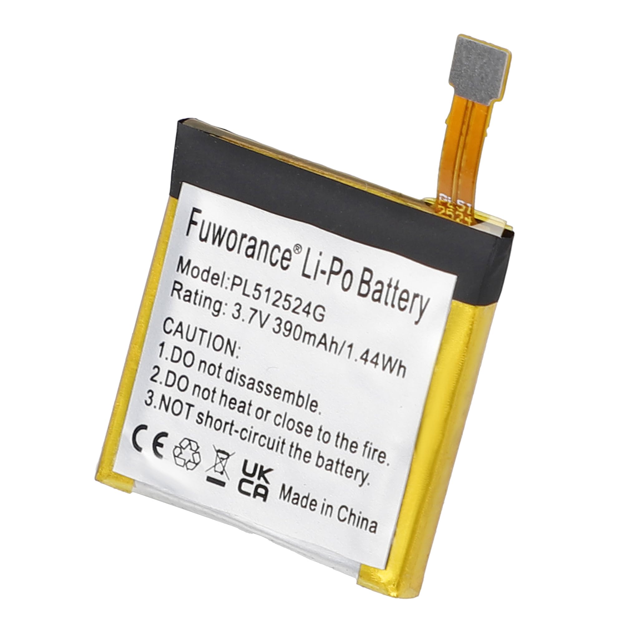 390mAh 3.7V PL512524G Bateria zamienna Kompatybilna z Amazfit T-rex Verge Lite, A1807, A1801, A1808, A1811, A1818, A1918, GTR47, V010 Watch Bateria litowo-polimerowa zestaw naprawczy