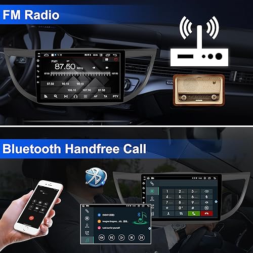 Miniatura 2 de Android 13 Radio de coche estéreo para Honda CRV 2012 2013 2014 2015 2016, 10.1 "HD pantalla táctil 2G RAM 32G ROM Andriod 13.0 navegación GPS