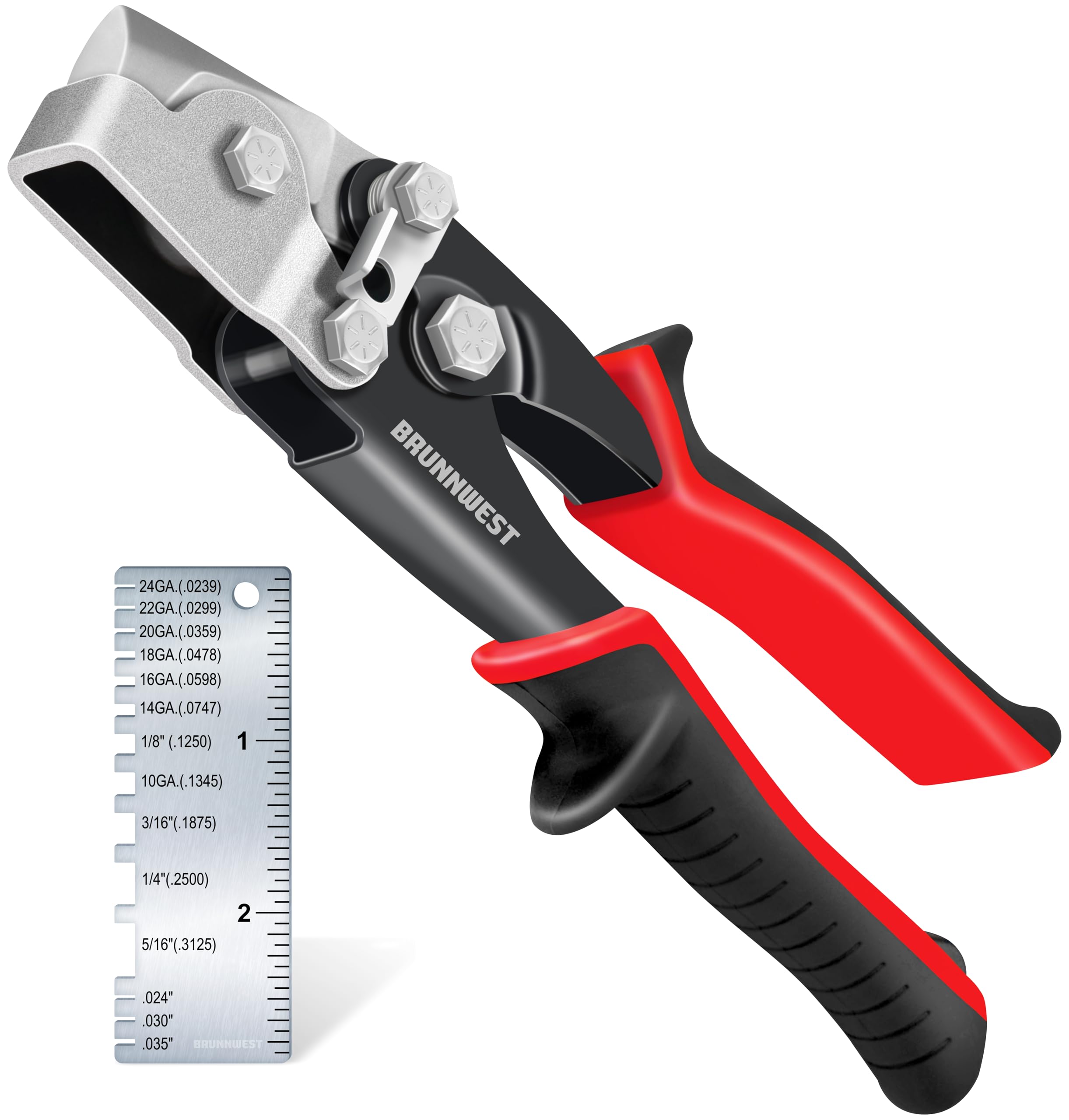 BRUNNWEST Snap Lock Punch Tool for Sheet Metal, Vinyl and Aluminum