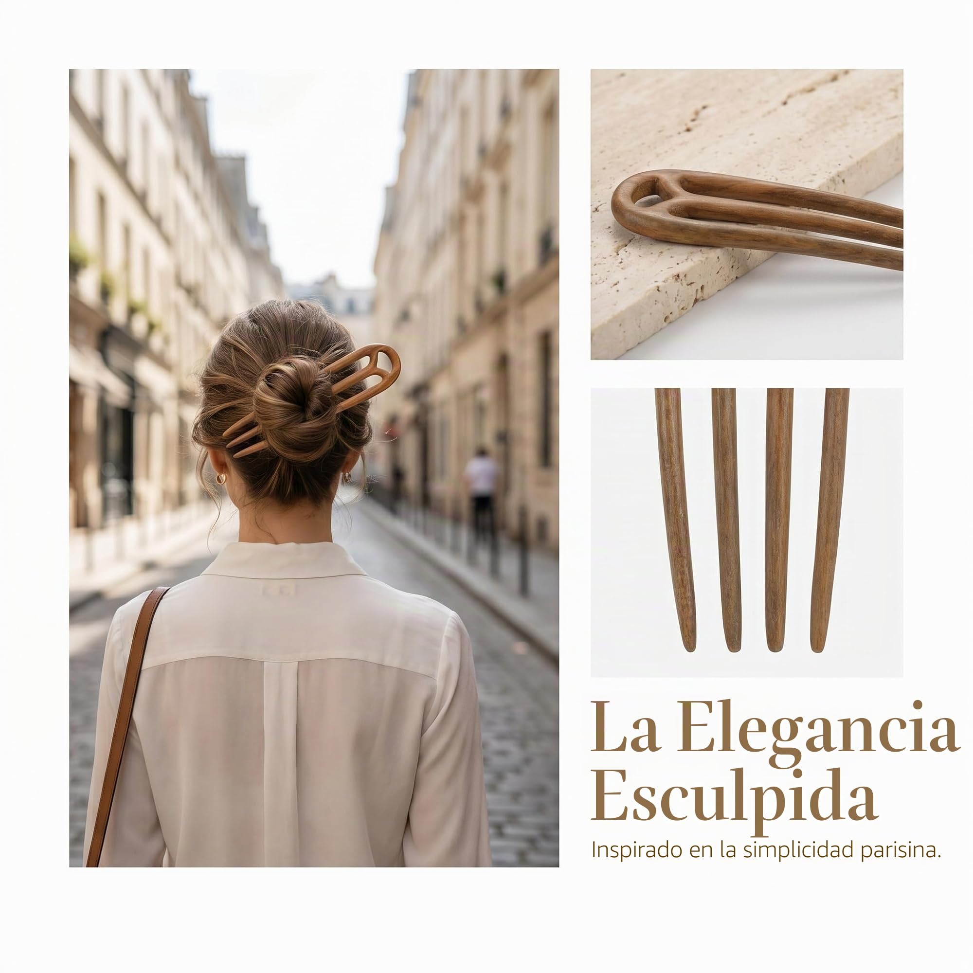 OSALADI Tortuga Francesa De Tres Clip De Horquilla Para El Cabello Horquilla De Madera Peine Lateral Para El Cabello Pinzas Para El Cabello Pinzas Para El Cabello Para
