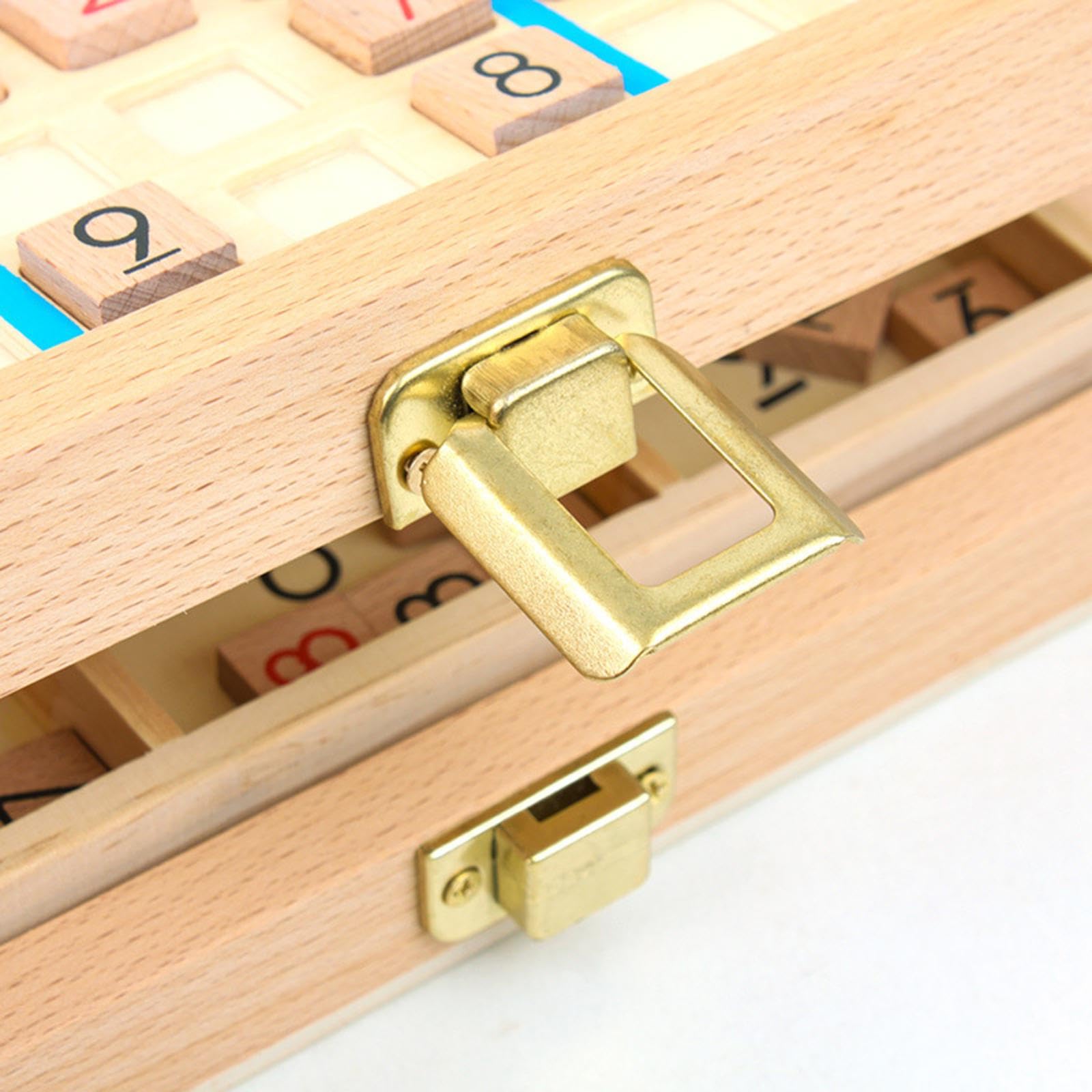 Sudoku Spiel Aus Holz, Sudoku Spielbrett Aus Holz, Leicht bis Schwer, Geburtstagsgeschenk, Lernspielzeug für Kinder Und Erwachsene, Blau
