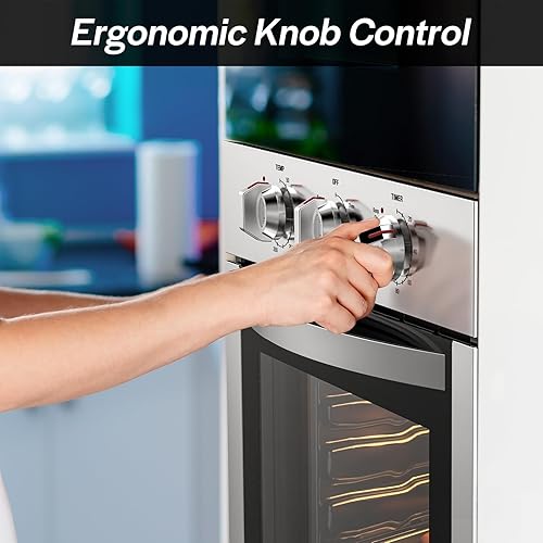 Miniatura 3 de Empava Horno eléctrico de 24 pulgadas de acero inoxidable de 2.5 pies cúbicos integrado con funciones básicas de horneado para asar, control de