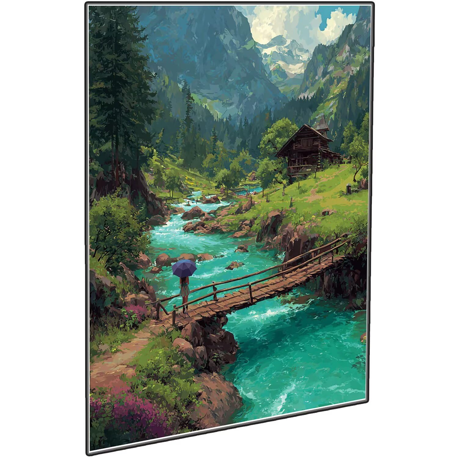 Malowanie diamentami duży rozmiar 90 x 70 cm, DIY 5D diamentowe malowanie las diamenty sztuka kryształowa sztuka rysunki z koralikami do przyklejania, DIY drzewo diamentowe malowanie dla dorosłych