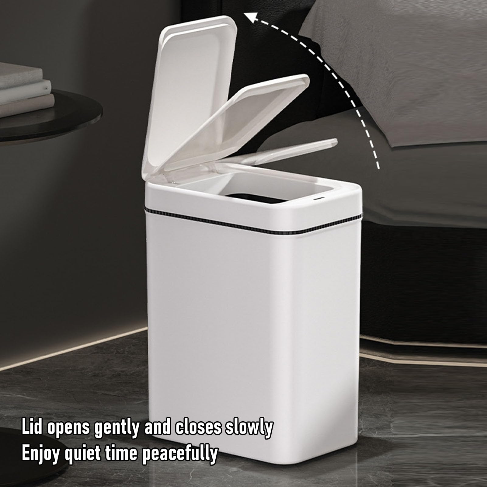 Pojemnik na śmieci z Czujnikiem Ruchu 16L, Nowoczesny Design, do Kuchni