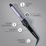 Remington Anti-Static 1-Inch Clipped Curling Iron with Titanium Protection, Fast Heat-Up, Ceramic Barrel for Soft Classic Curls & Defined Waves, Auto Shut-Off