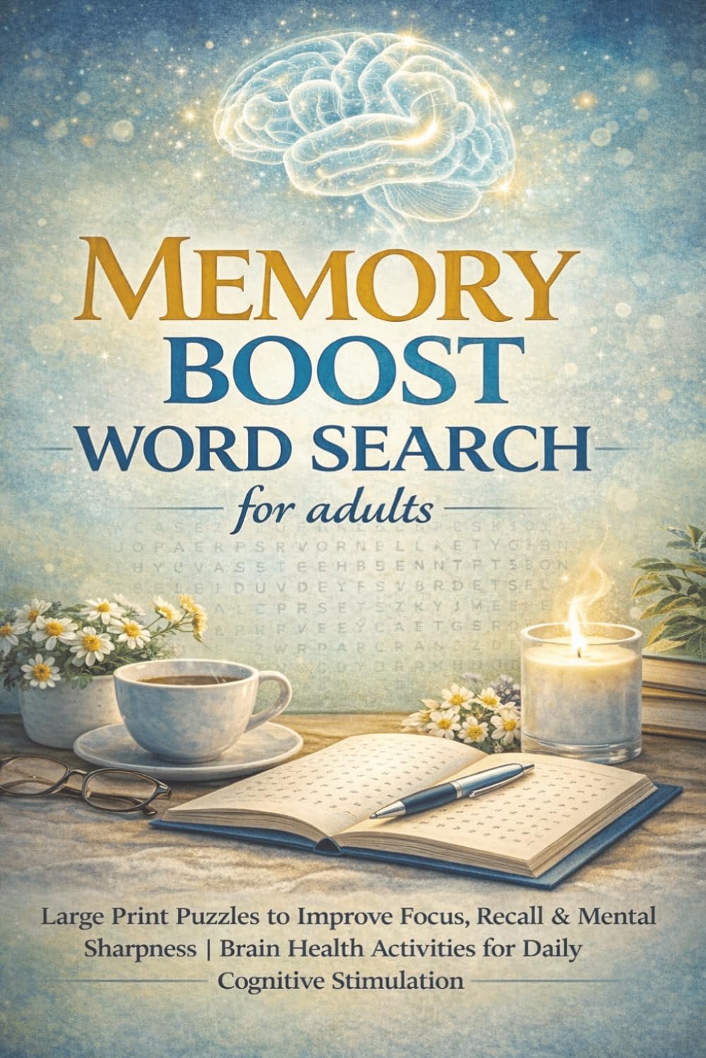 Memory Boost Word Search for Adults: Large Print Puzzles to Improve Focus, Recall & Mental Clarity | Brain Games for Cognitive Health, Relaxation & Daily Stimulation