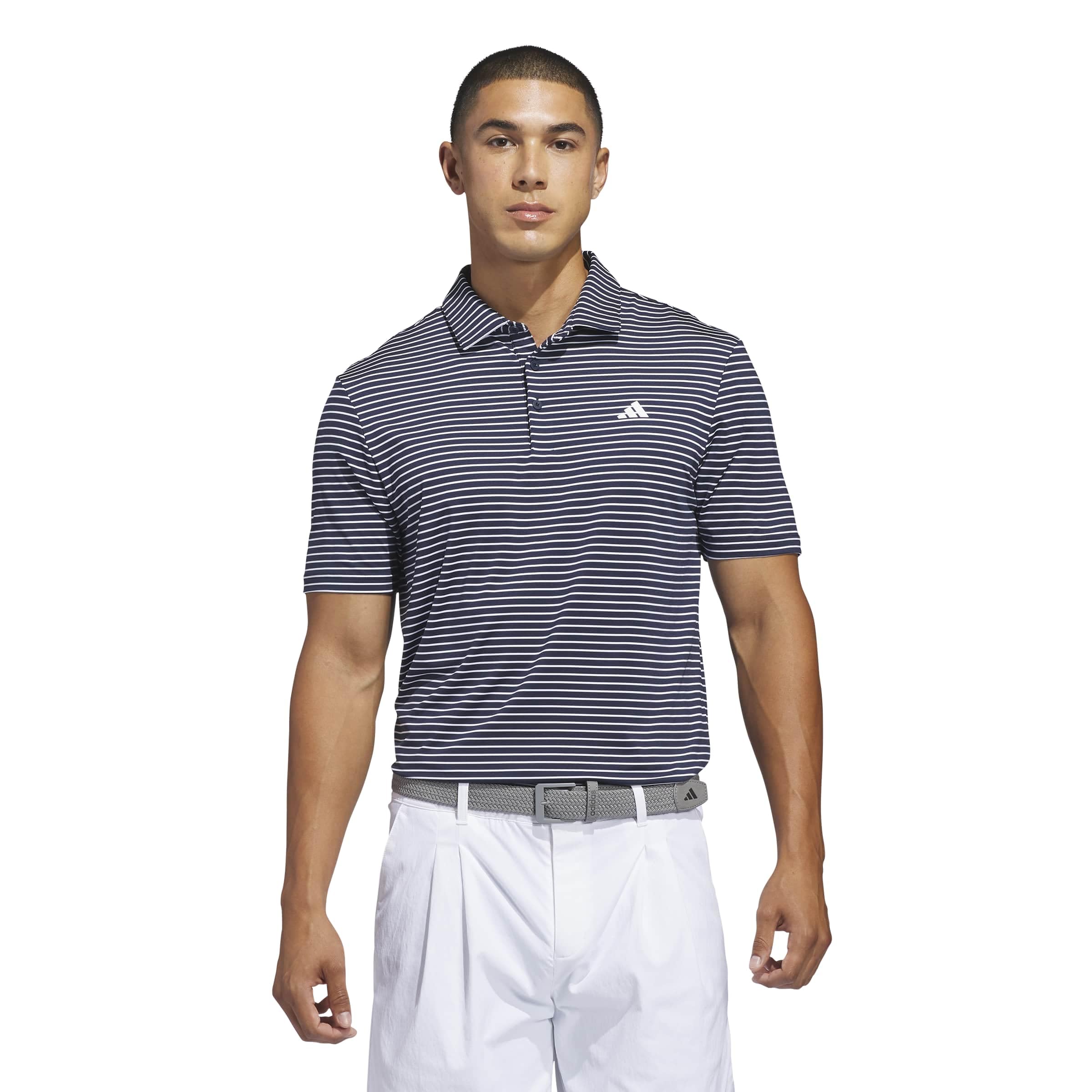 

                                                    adidas Men's Performance Two-Color Stripe Polo Shi