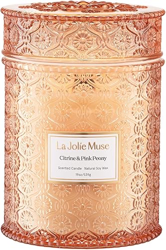 Miniatura 31 de La Jolie Muse - Vela Rose Noir & Oud - Limón, rosa y oud - Vela grande de 19 oz con mecha de madera, cera de soja natural y 90 h de combustión Rosa