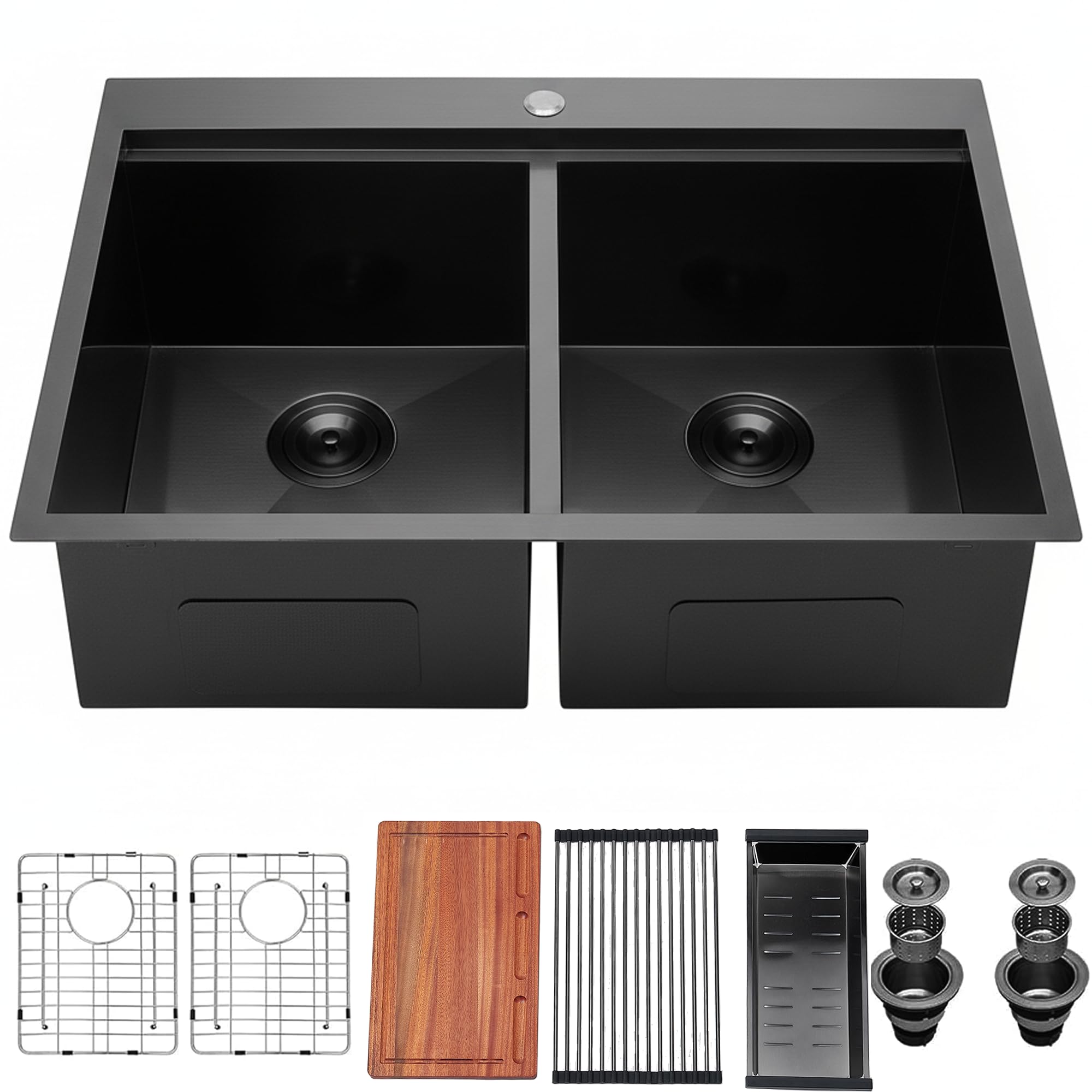 KINGO HOME 33x22 Double Bowl Kitchen Sink
