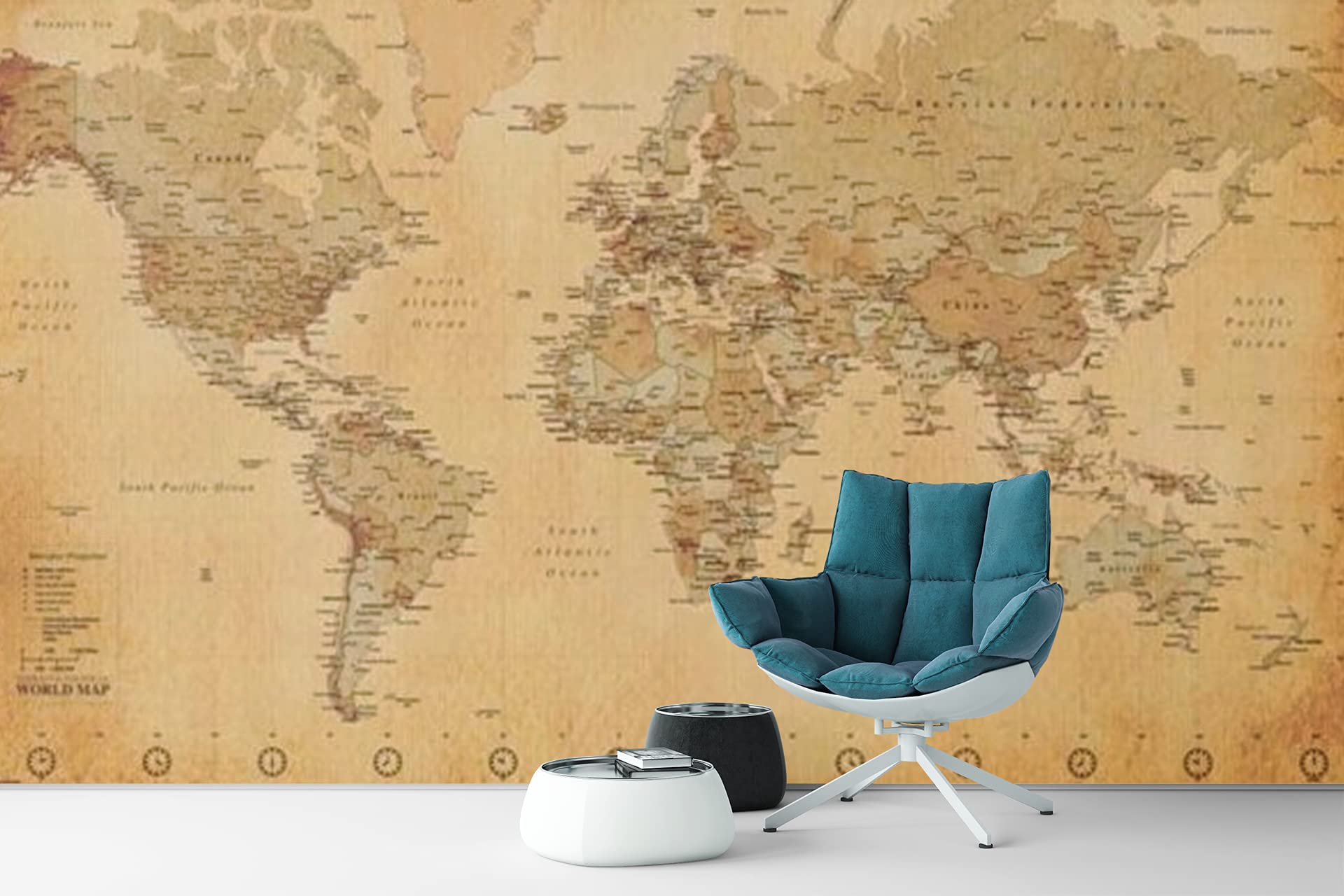 Amazon.co.jp: World map XXL Poster (World Map Vintage Style