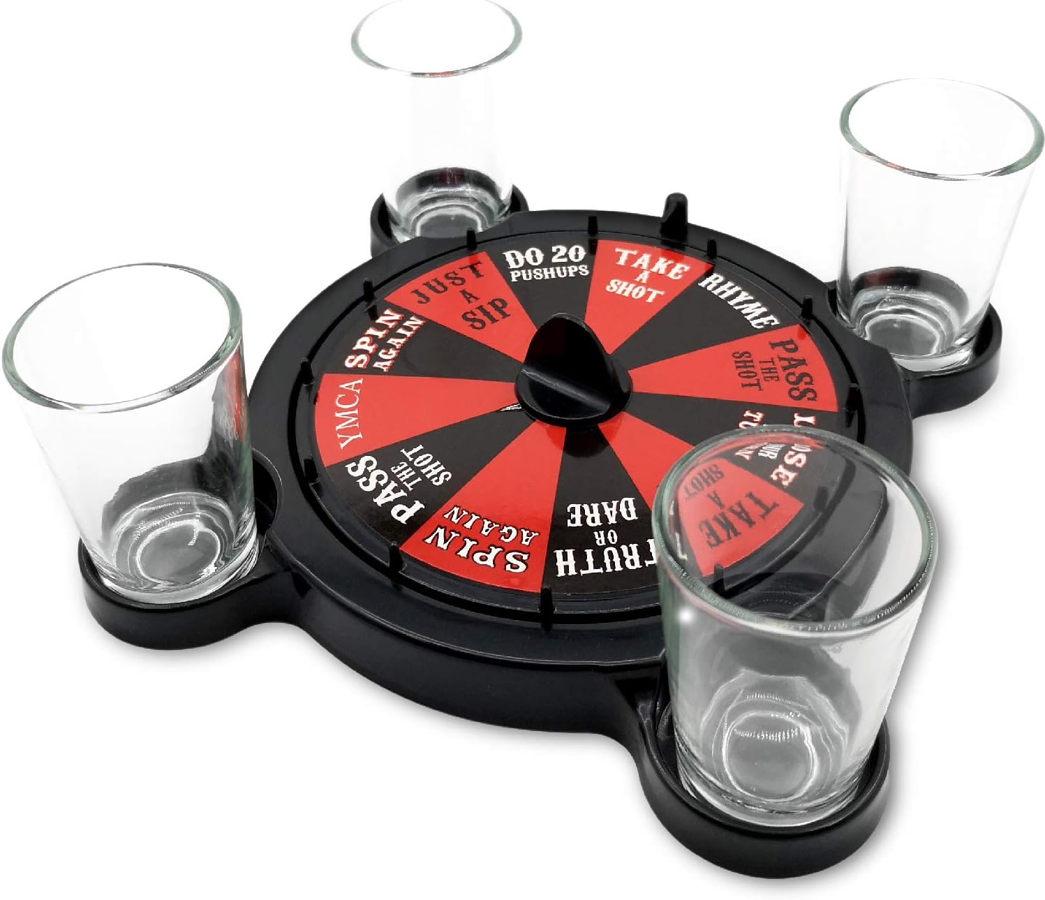 Roulette Shots Drinking Games Set for Adults Party with Glass Shots. Adult Buzzed Game. Best Fun Casino Night Party. 4 Players. Birthdays Halloween uno Man Caves Bachelorette Bachelor Cards Parties