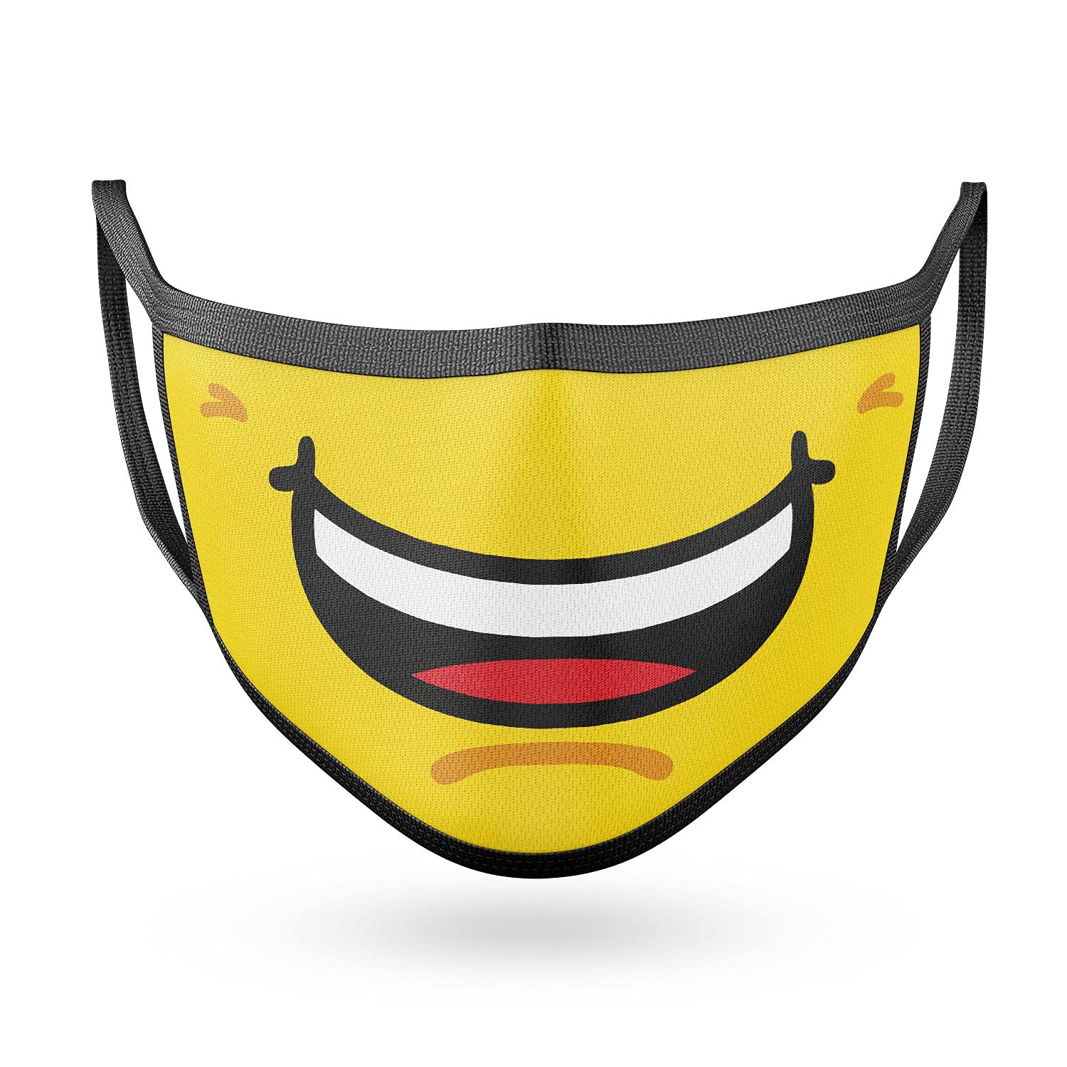 Smiley Face Printed 2 ply Cloth Face Mask-image-49