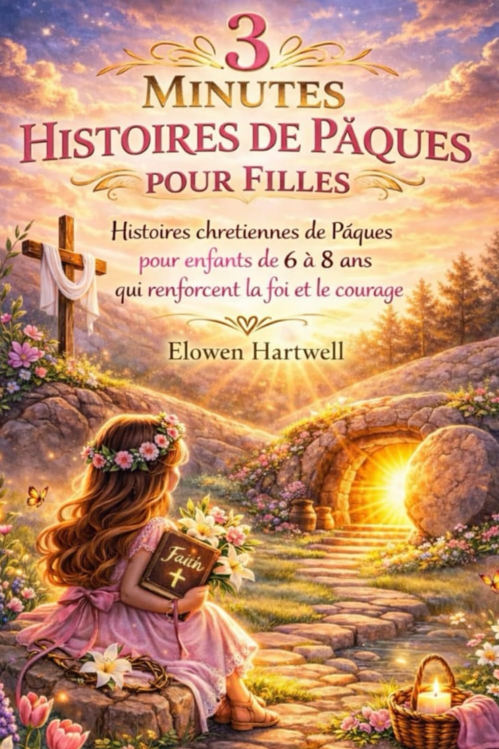 3 minutes histoires de Pâques pour filles: Histoires chrétiennes de Pâques pour enfants de 6 à 8 ans qui renforcent la foi la joie et le courage