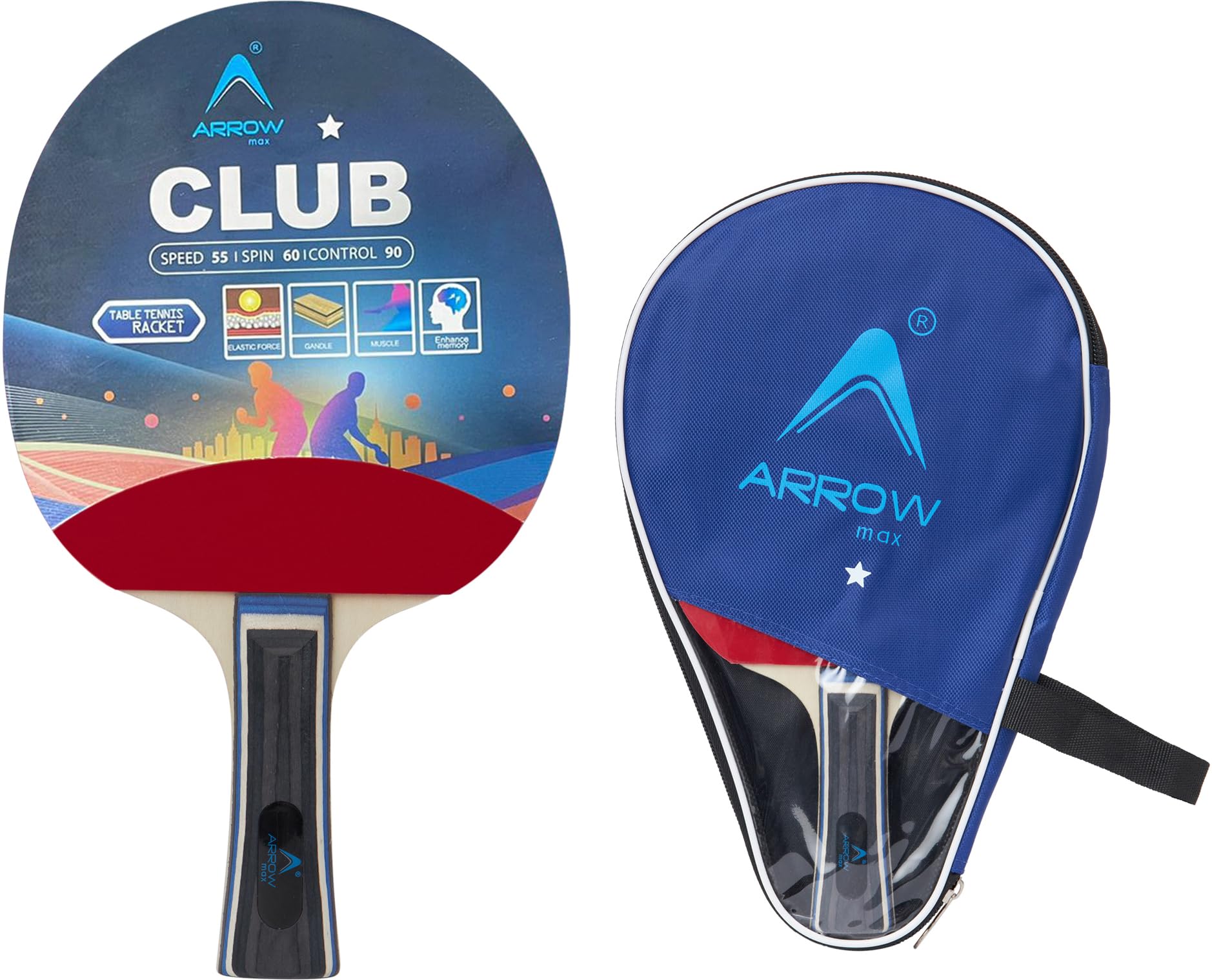 ArrowMax Club Multicolor Table Tennis Racquet (Pack of: 1, 150 g)-image-31