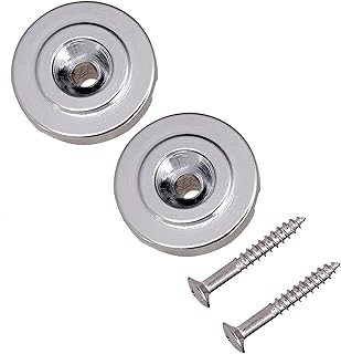 AYUBOUSA Bass Guitar String Trees String Retainer Guides for Bass Guitar Parts Replacement Pack of 2pcs with Mounting Screws. (Chrome)