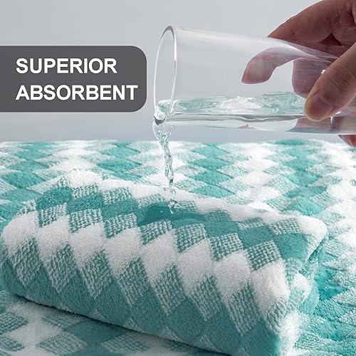 Miniatura 3 de Juego de 2 toallas de mano de 16 x 31 pulgadas, juego de toallas de baño de microfibra ultra suaves, altamente absorbentes, de secado rápido,