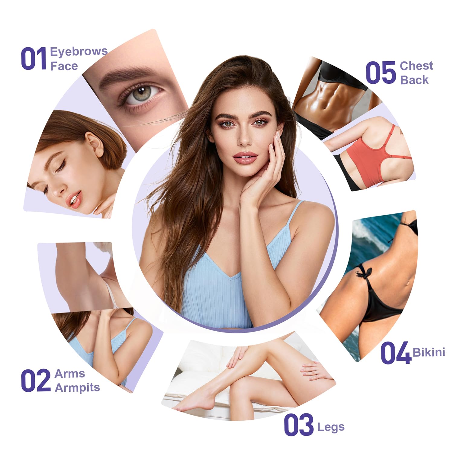 Gesichtswachs-Set, Wachsset für Frauen, Silikon-Gesichtswachs-Set, Mikrowellen-Haarentfernung für Augenbrauen, Lippen, Arme, Beine, Achselhöhlen, Bikini, mit 100 g Hartwachsperlen, leicht zu reinigen