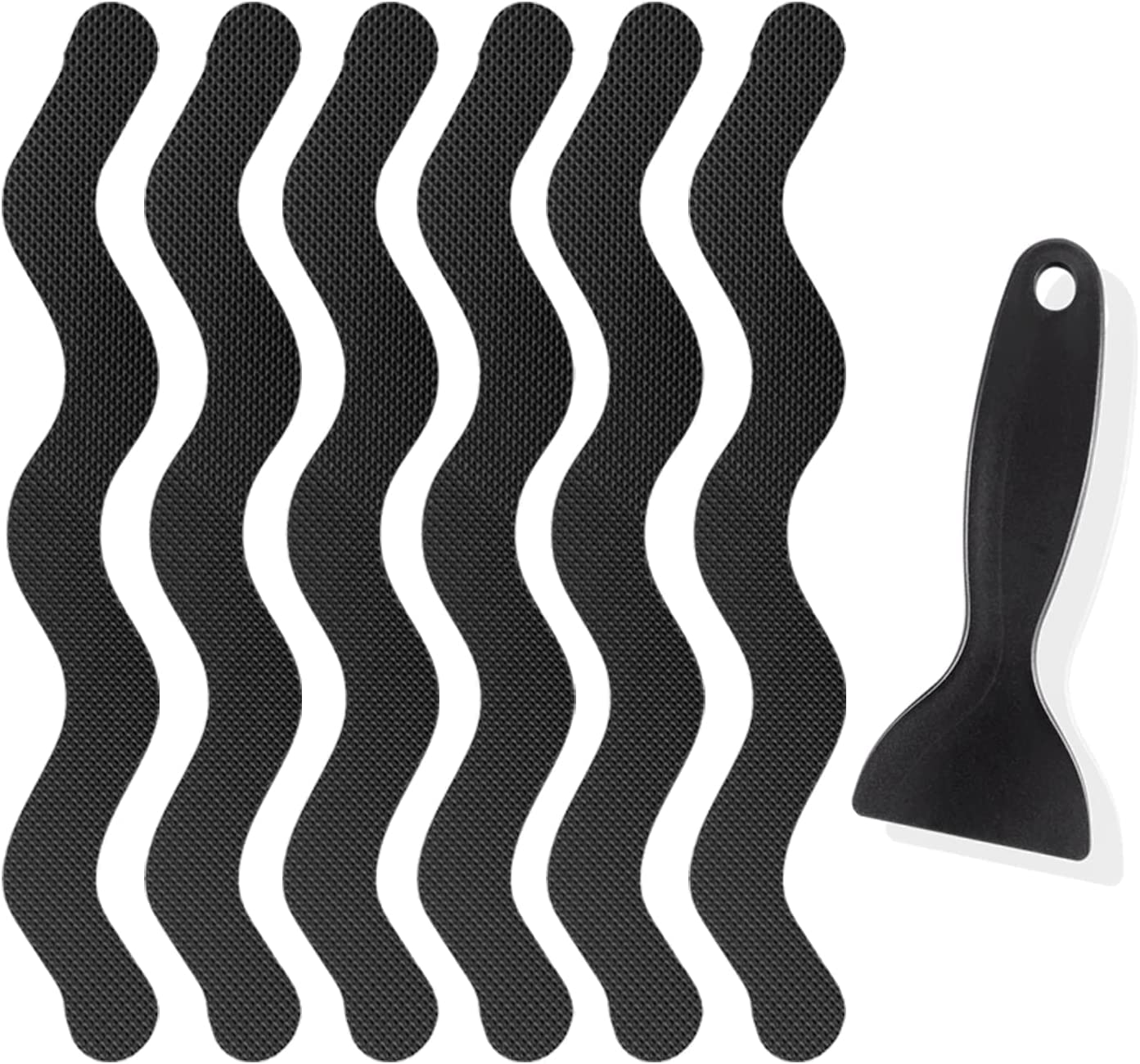 CARTSHOPPER Anti Slip Shower Stickers 24 PCS Safety Bathtub Strips Adhesive Decals with Premium Scraper for Bath Tub Shower Stairs Ladders Boats (Black) (B0BM6BFKVG) Amazon Price History, Amazon Price Tracker