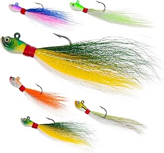 LIOOBO 5 Peças Isca Vib Resistente Iscas De Pesca Pompano Iscas De Pesca Portátil Baixo Iscas De Pesca Com Mosca Iscas De Peixe Ferramentas De Pesca Bucktail Gabaritos De Água Salgada