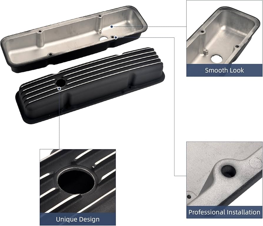 シボレースモールブロックV8 283-350 用バルブカバーショート