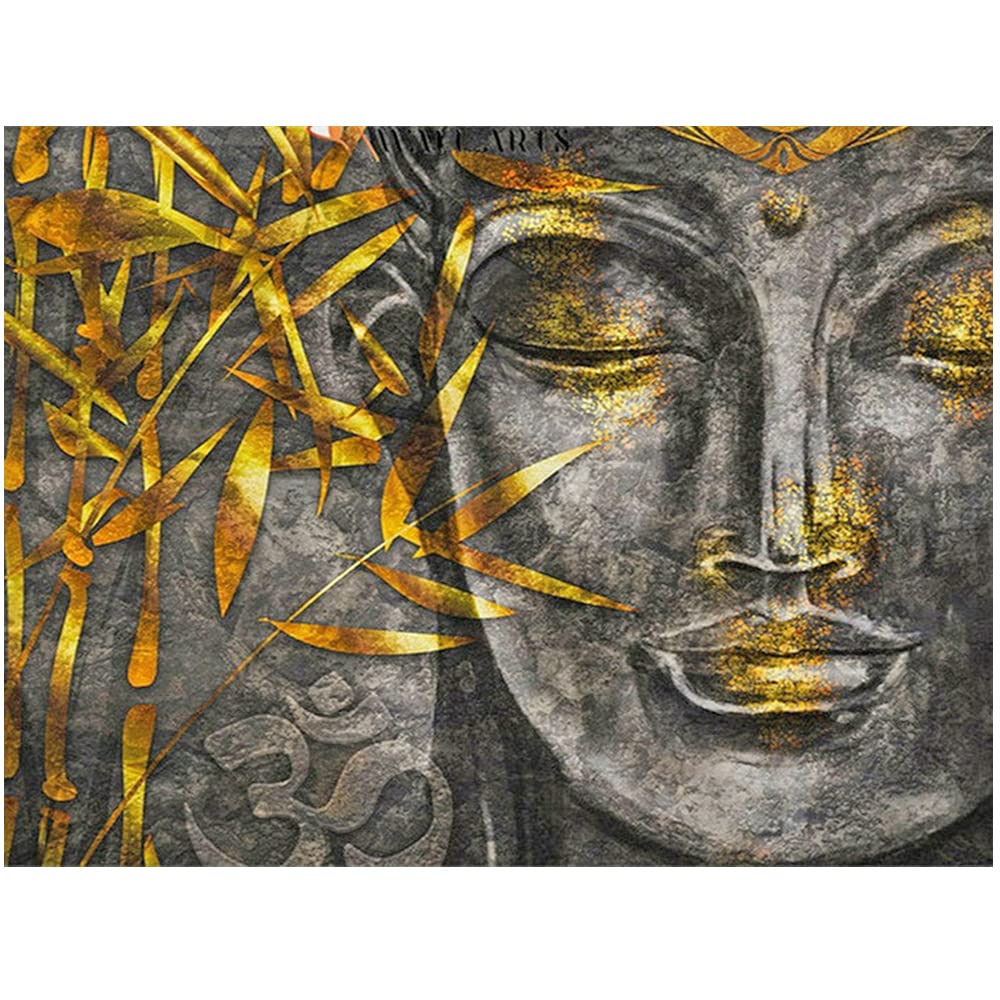 DIY 5D Diamond Painting Square Cuadrados 50x40 cm Diamond Painting Buda Dorado Grande Pintura Por Números Artesanía Adultos Jjuego Pegar Diamantes Mosaicos Manualidades Adultos Perlas Imágenes Grande