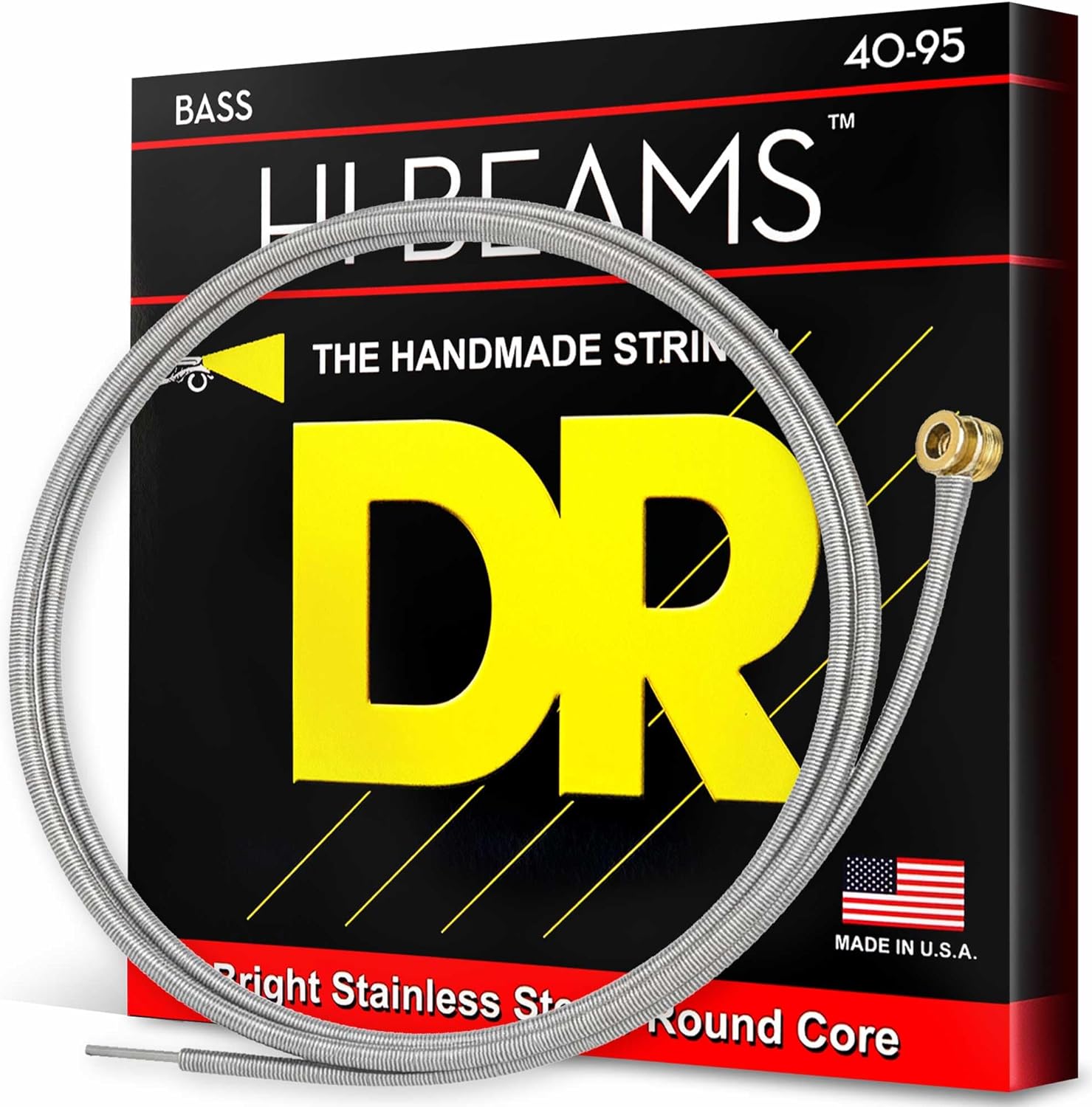 DR Strings LLR-40 Hi-Beam Stainless Steel Bass Guitar Strings - .040-.095 Light