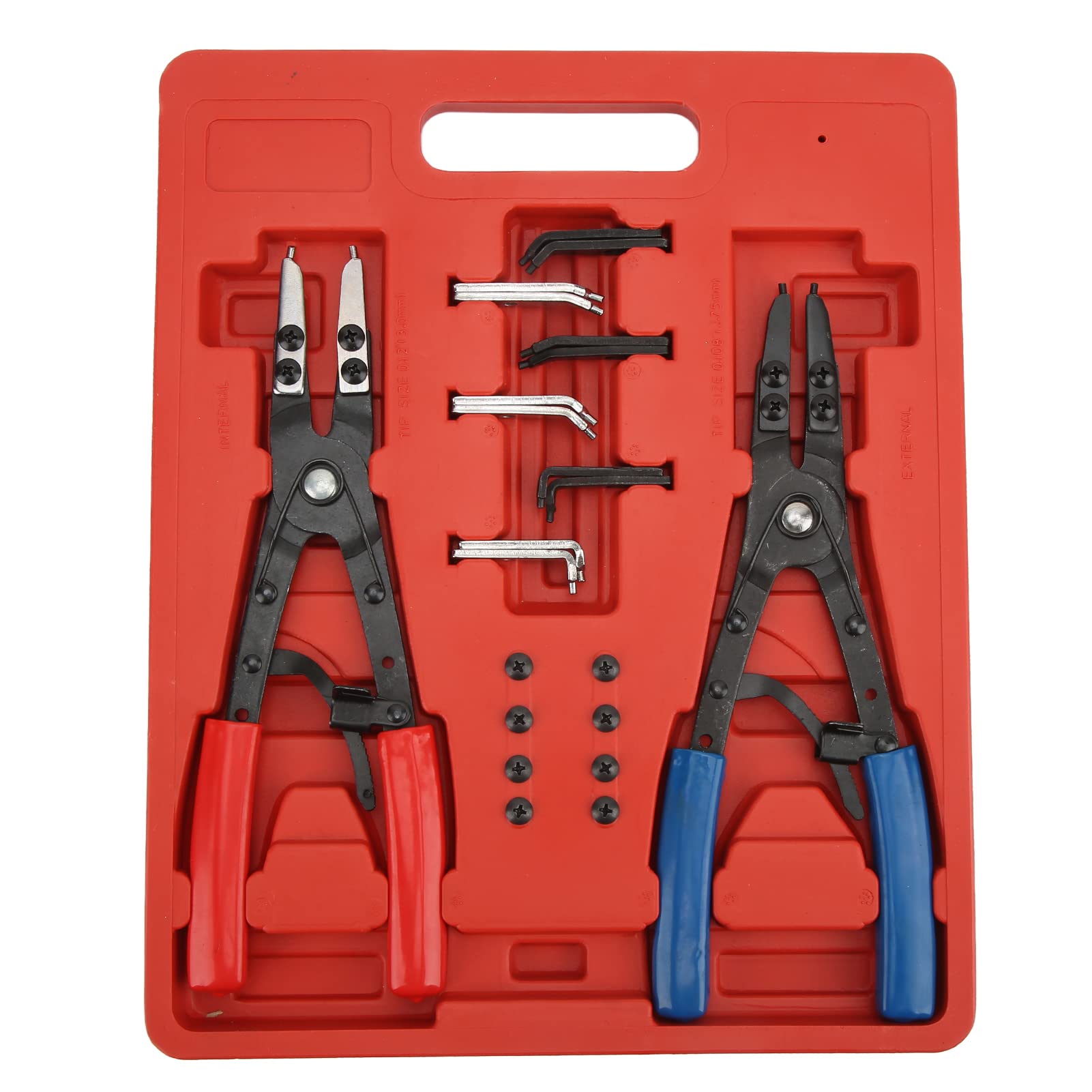 2pcs Snap ringsPliers Set, Heavy Duty Internal External Snap ringsPliers Universal Metal Circlip Pliers Set Car Repair Tool