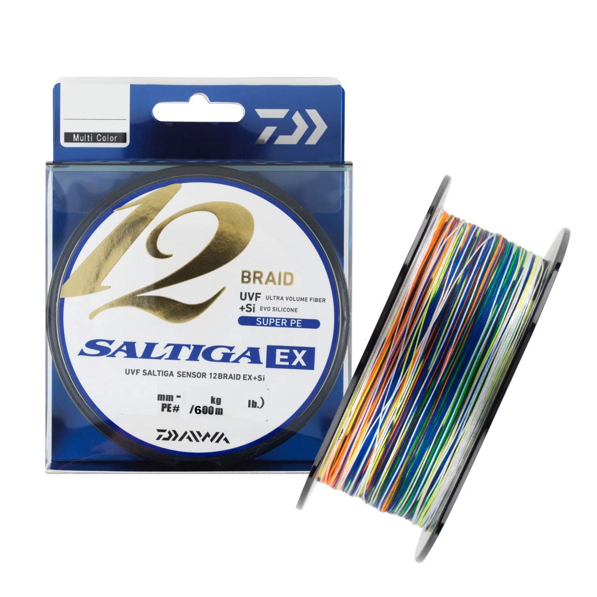 Tresse Daiwa Saltiga 12 Braid EX Multicolore 600m Tresse Daiwa Saltiga 12 Braid EX Multicolore 600m