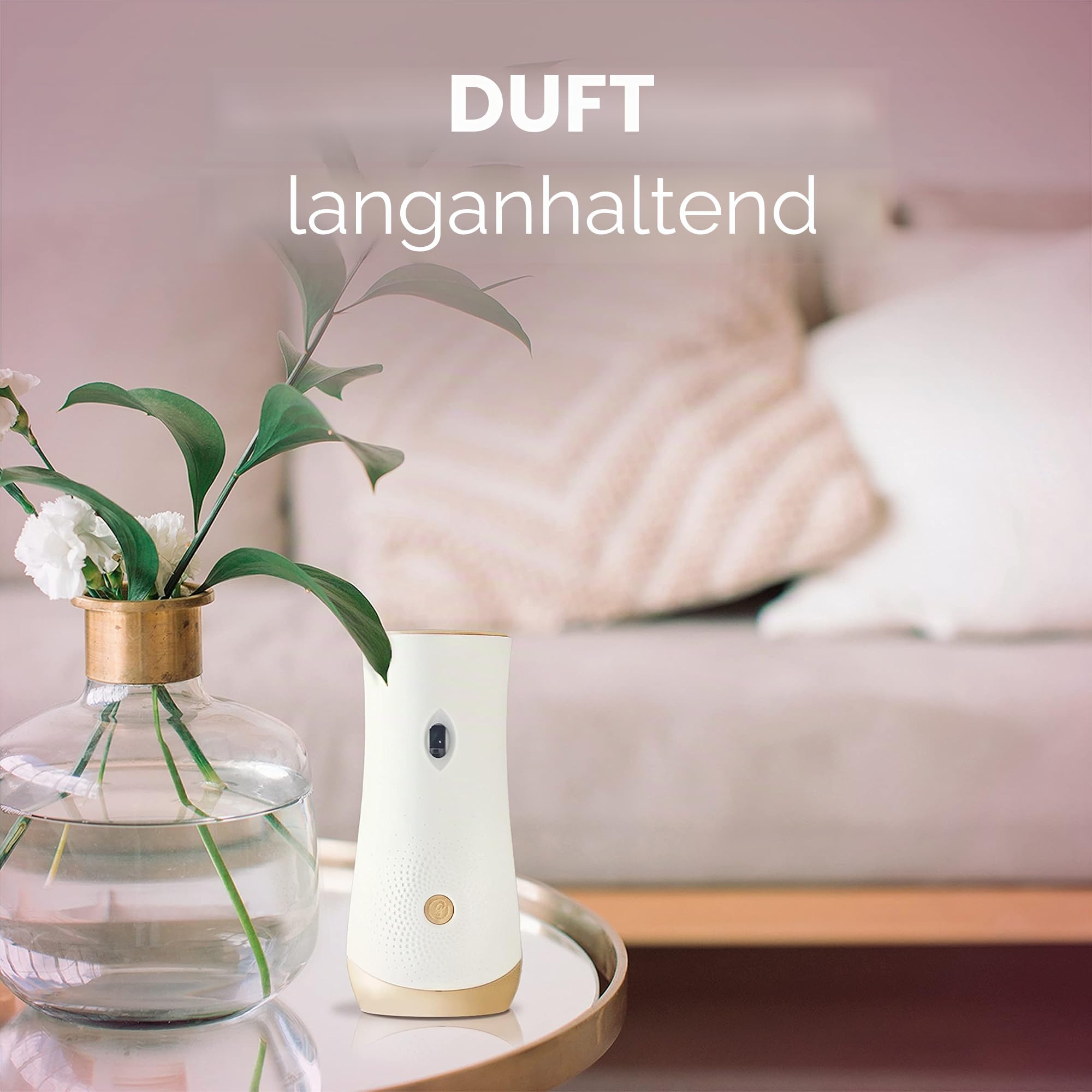 Glade Automatic Spray Nachfüllpackung, Raumduft, sinnlich, Sandalwood & Jasmine, 4 Nachfüllpackungen à 269 ml