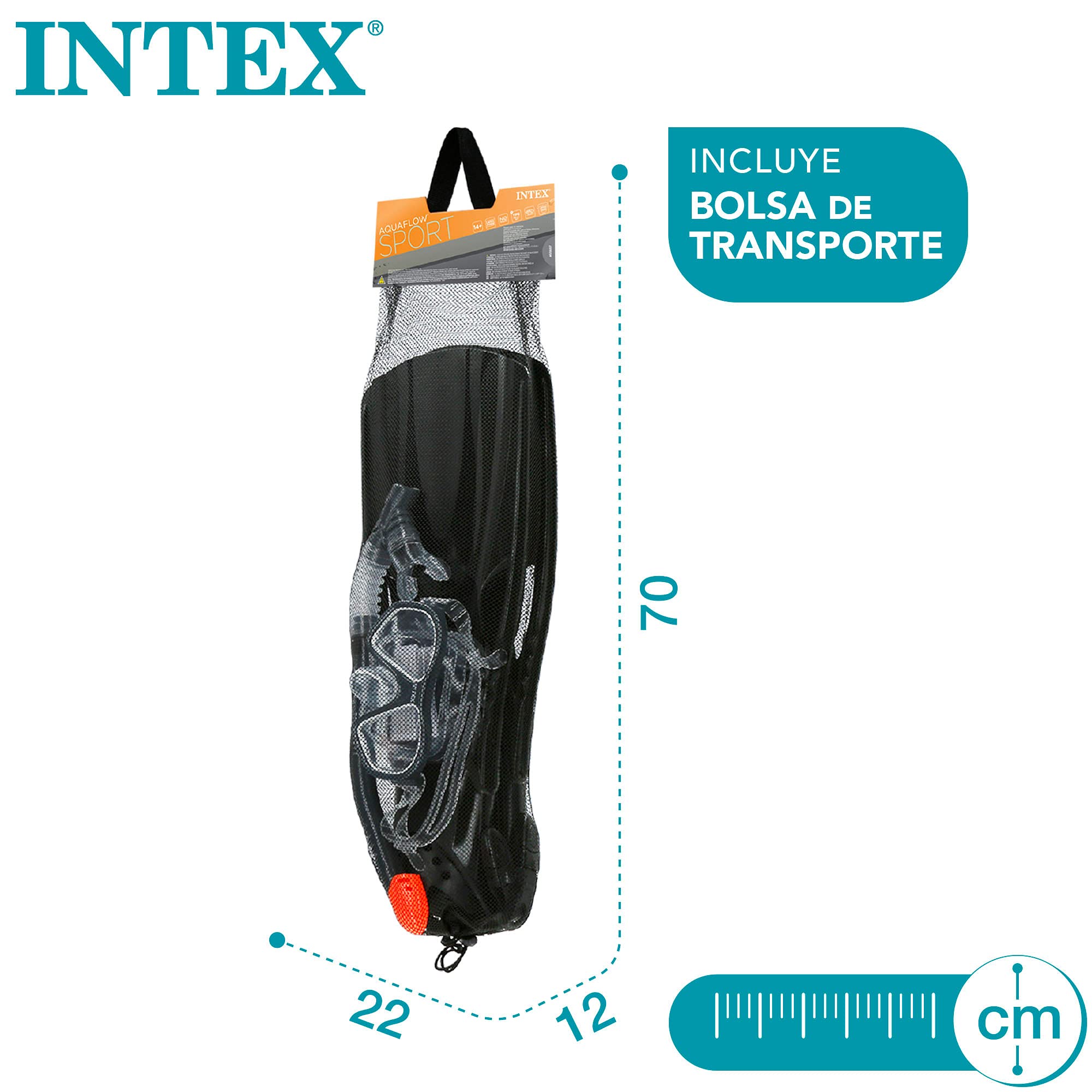 Intex 55657, Set para buceo Reef Rider Sports, Unisex niños, Multicolor, Talla 41-45