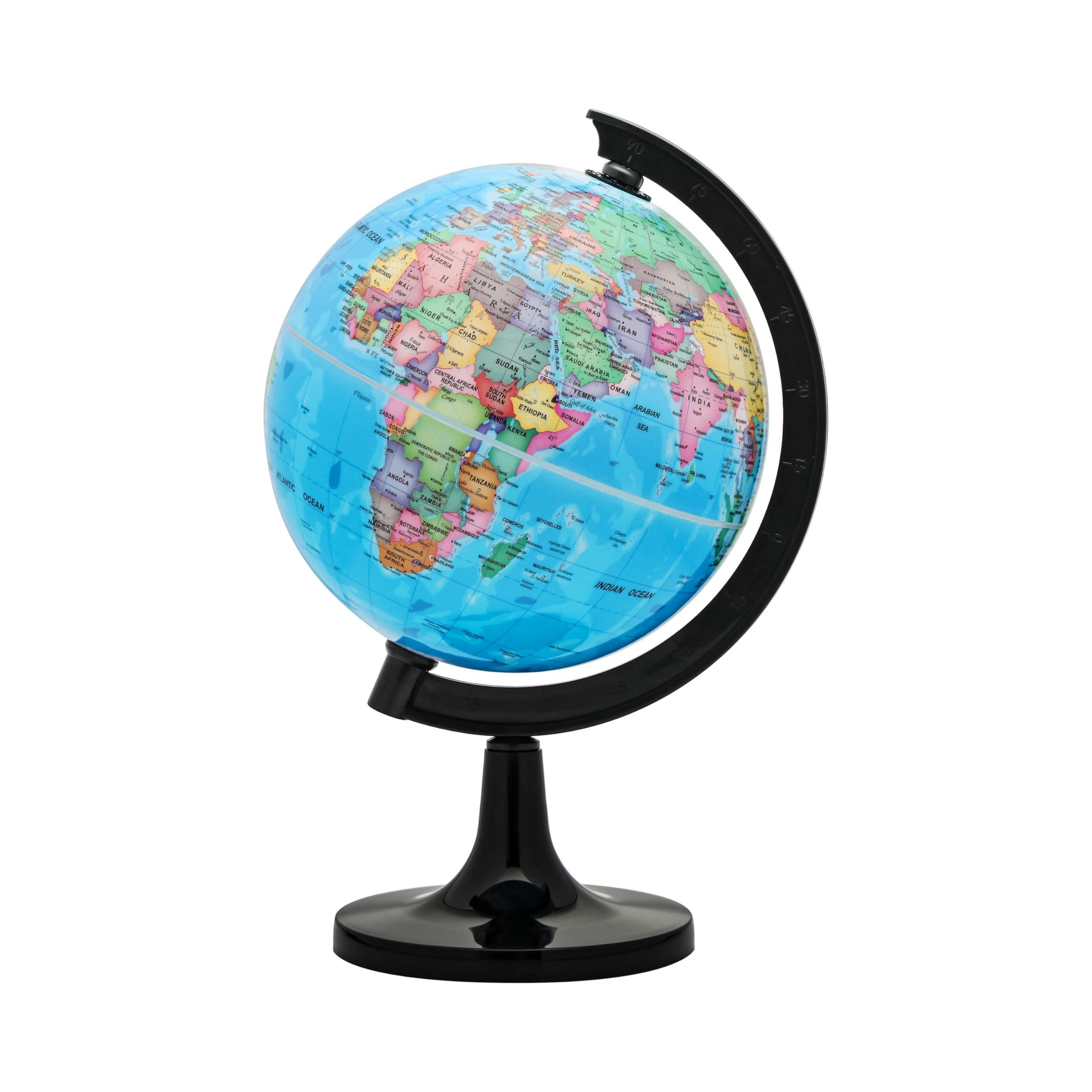 Exerz 14 Cm Educational World Globe 14Cm - Political Map - Swivel Rotating Desk Top Globe - Diameter 14Cm