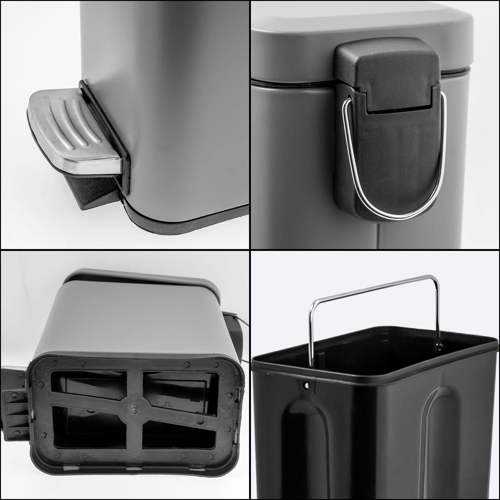 Poubelle Transparente, Poubelle De Salle De Bain Avec Couvercle