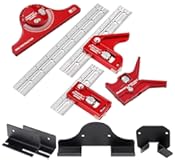 Woodpeckers inDexable Square System&comma; Deluxe Mini Set&comma; Feature Packed Woodworking Square - Includes 3 Blades & 4 Heads & 4 Rack-Its