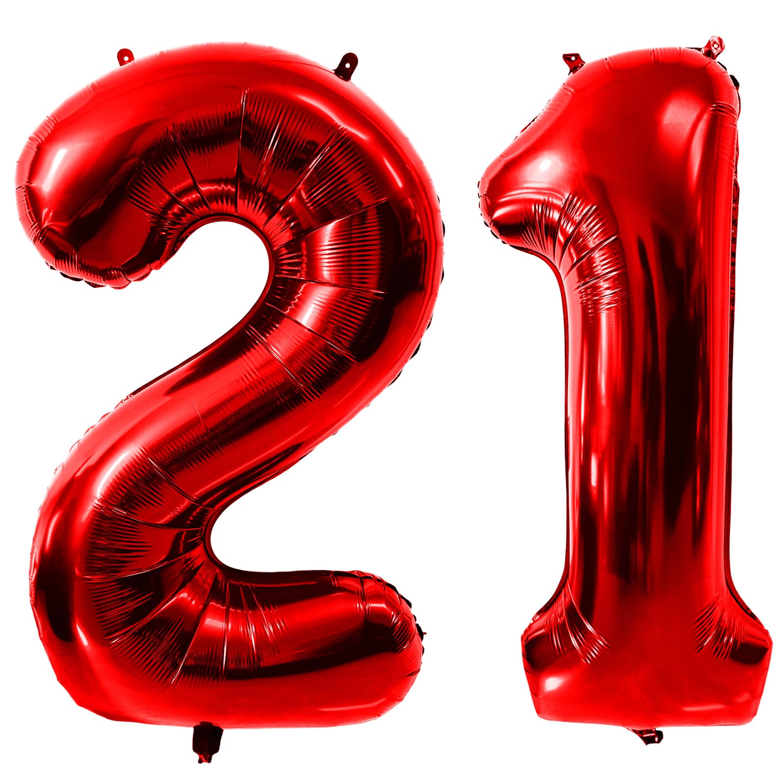 40 Inch Red Number 21 Balloons, Red 21 Balloon, Red Large Foil Number 12 Balloons, Birthday Wedding Anniversary Party Decoration Graduation Ceremony digital Decorations โ image 1