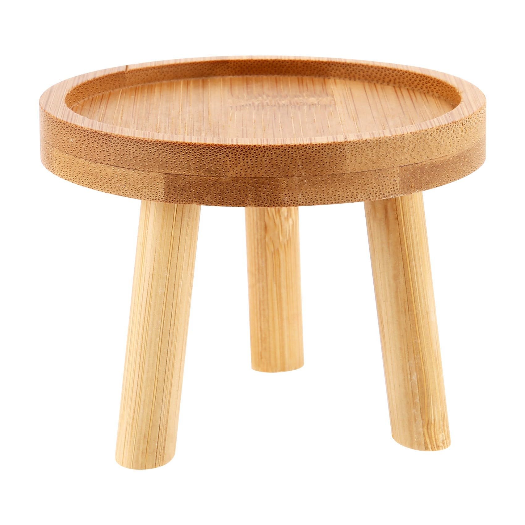 Ksrnsne Soporte para Plantas de Madera, Soporte para Macetas, Taburete Alto, Taburete Alto, BalcóN, Suculento, Estante Redondo para Flores para Interiores y Exteriores
